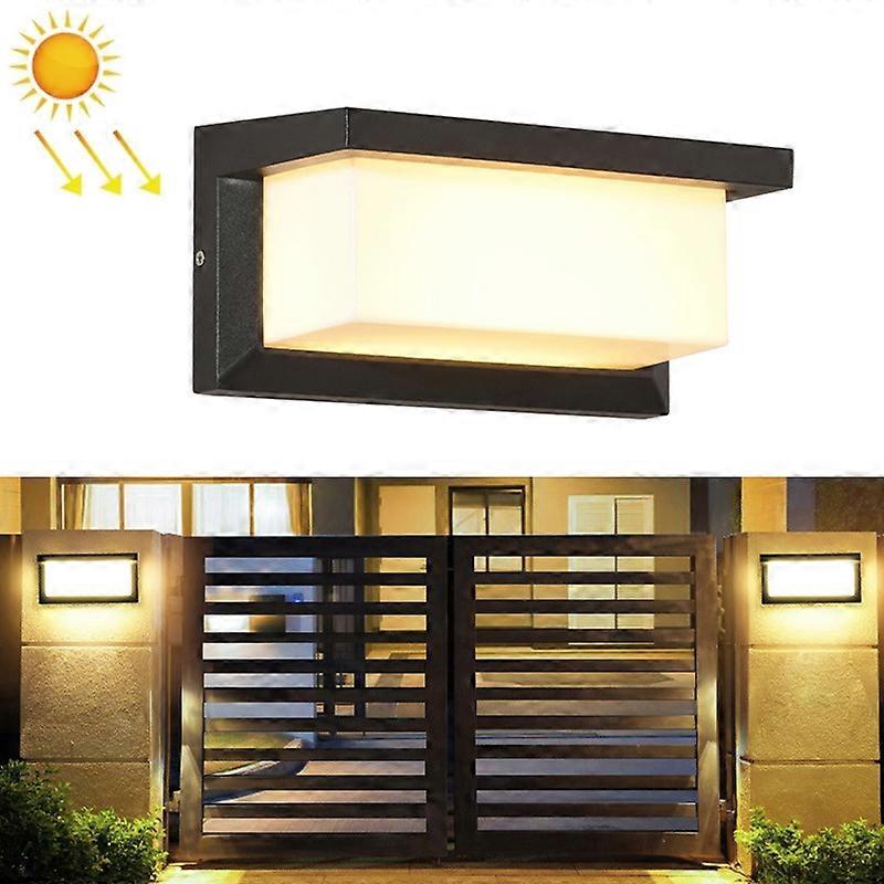 10W Outdoor Patio Wall Waterproof Solar Wall Light, Specification: 6000K