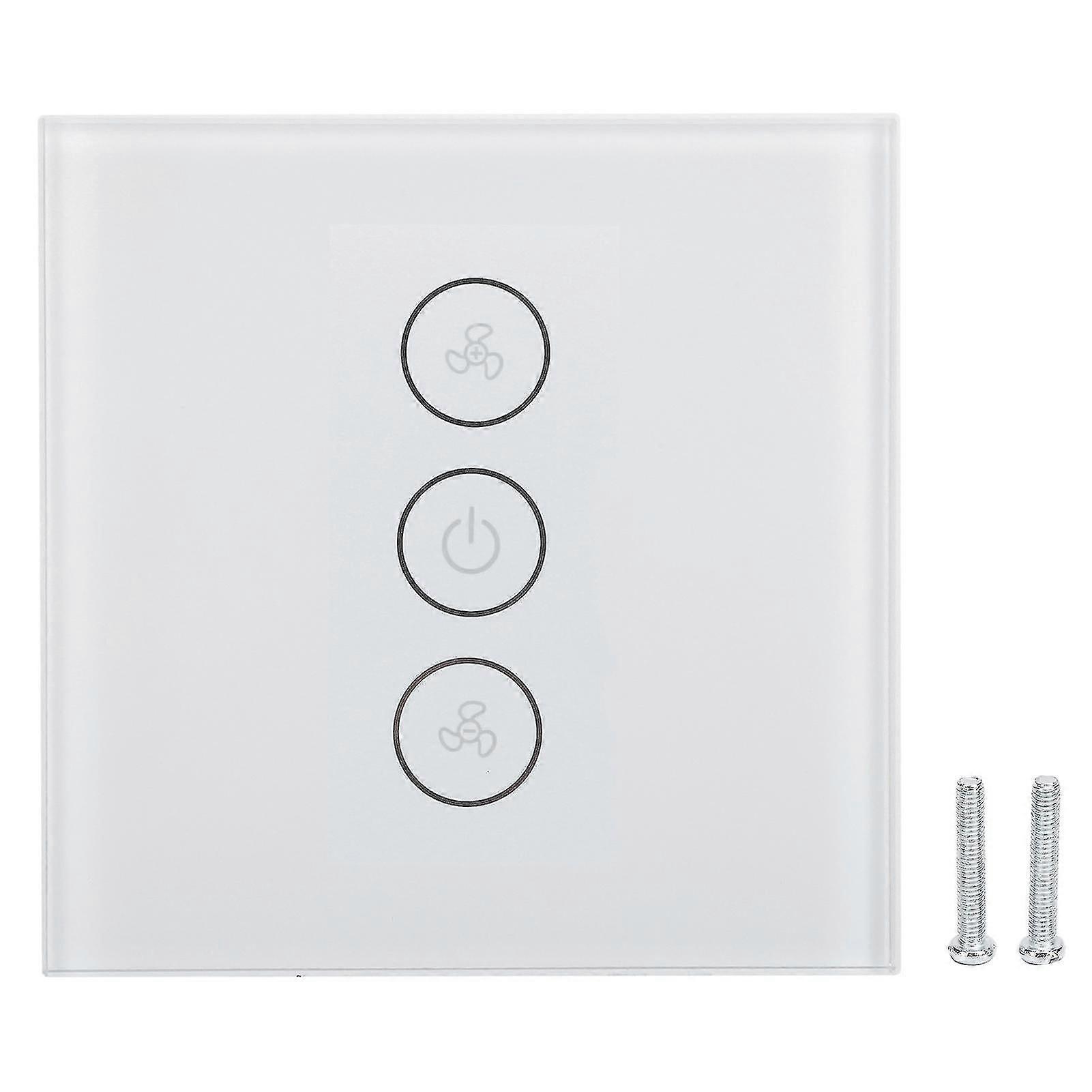 Smart Wifi Dimmer Fan Switch Wireless Timer Voice App Control For Tuya 110240v 50/60hzwhite