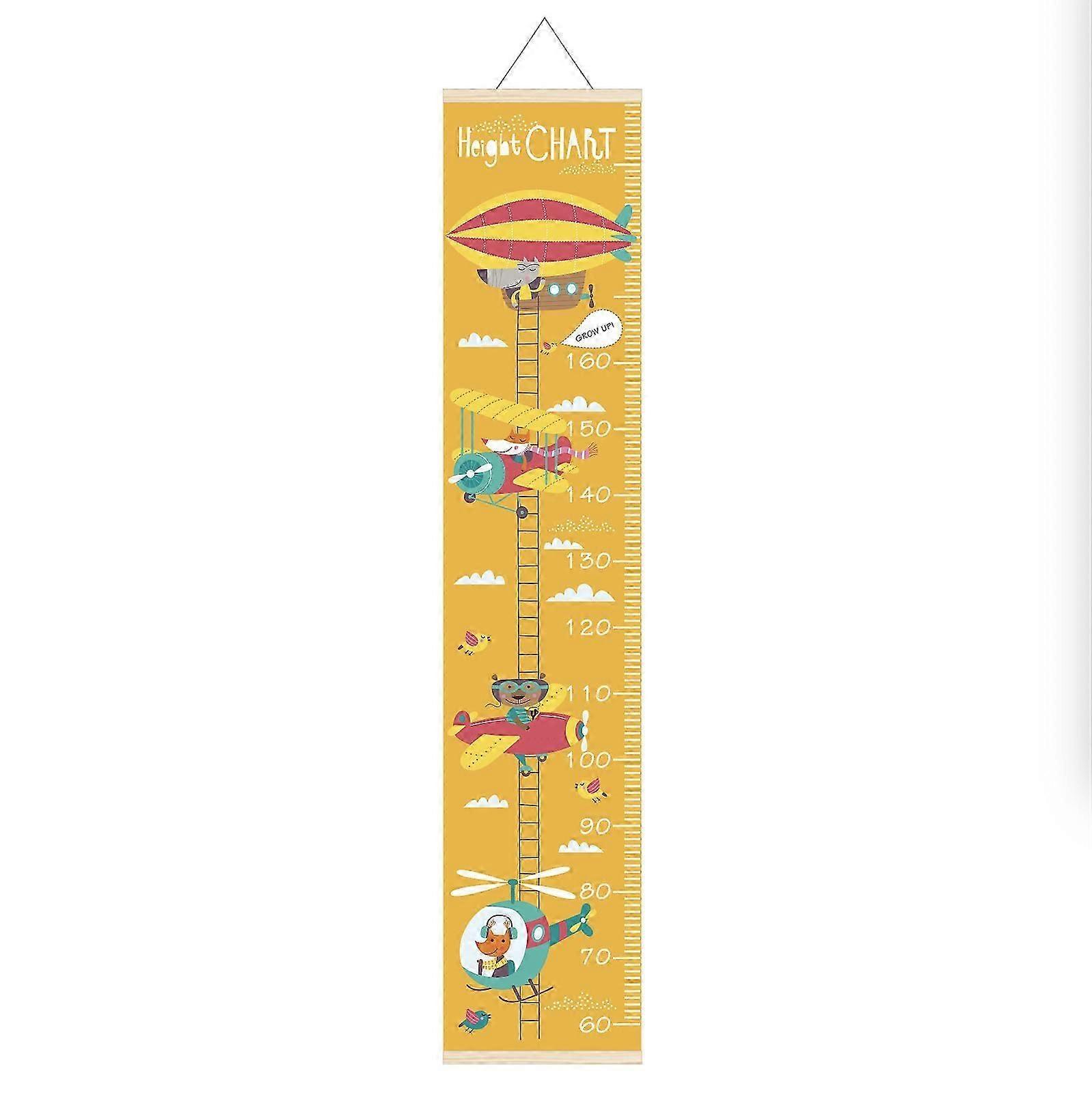 Children Height Ruler Hanging Canvas Growth Chart Kids Room Wall Decoration for Nursery School Height Record