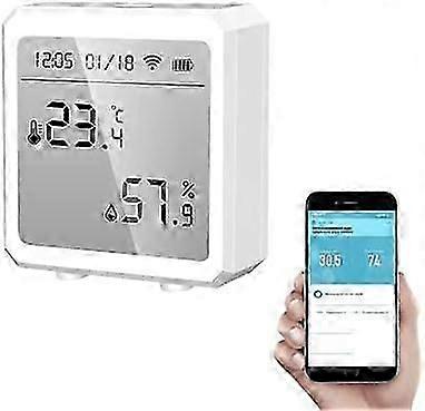 Smart WiFi Thermometer Hygrometer + Bluetooth Temperature and Humidity Sensor with Indoor/Outdoor Ba