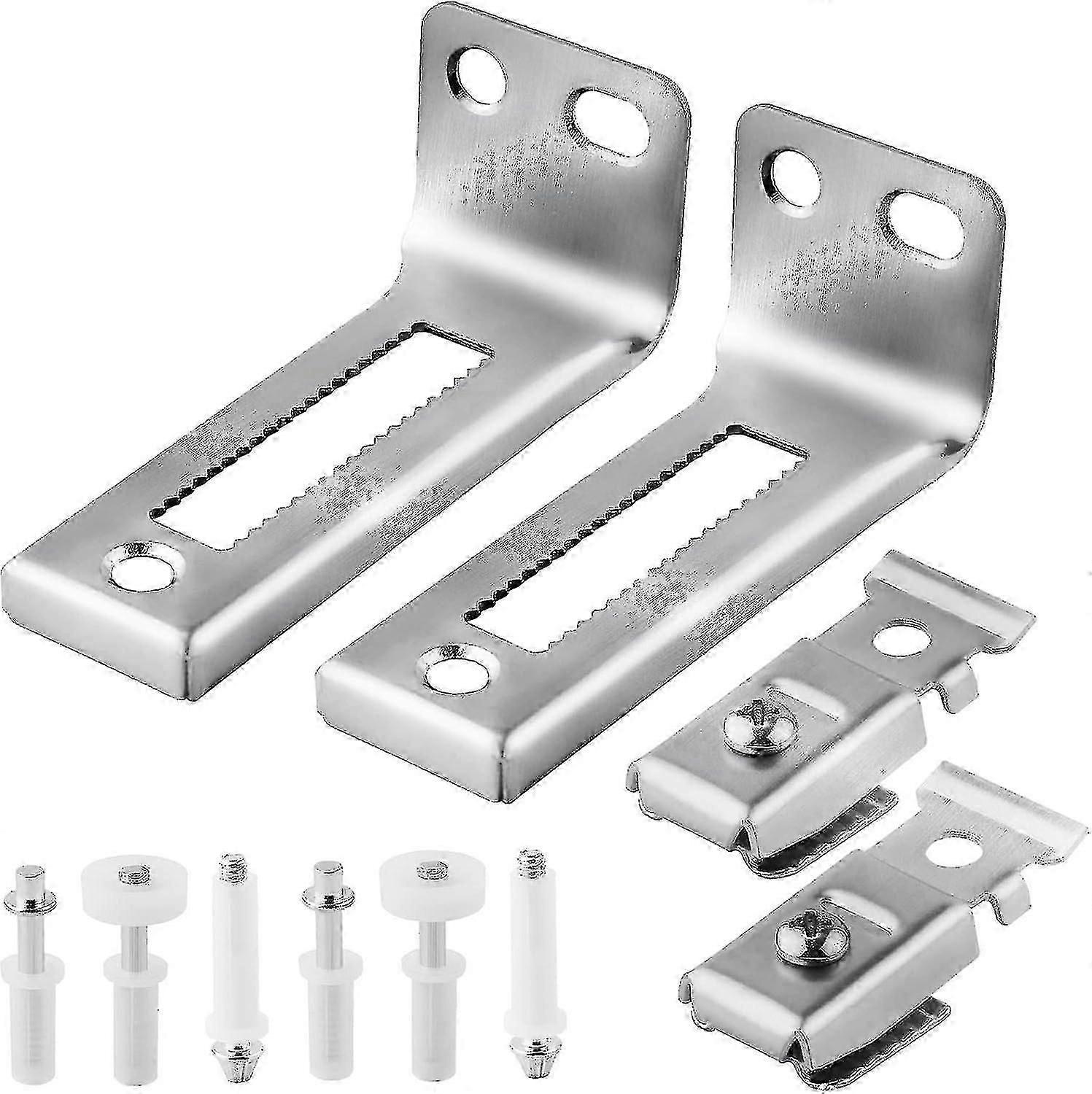 Bifold Door Hardware Set, 2-pack Louver Door Hardware, Includes Top And Bottom Pivots, Brackets And Guide Wheels
