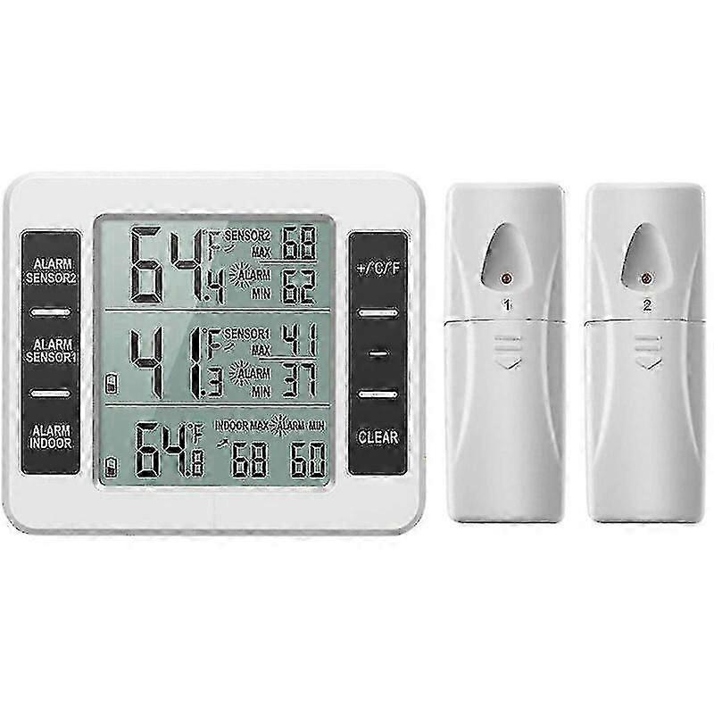 Upgraded Version Fridge Thermometer Wireless Digital Freezer Thermometer Digital