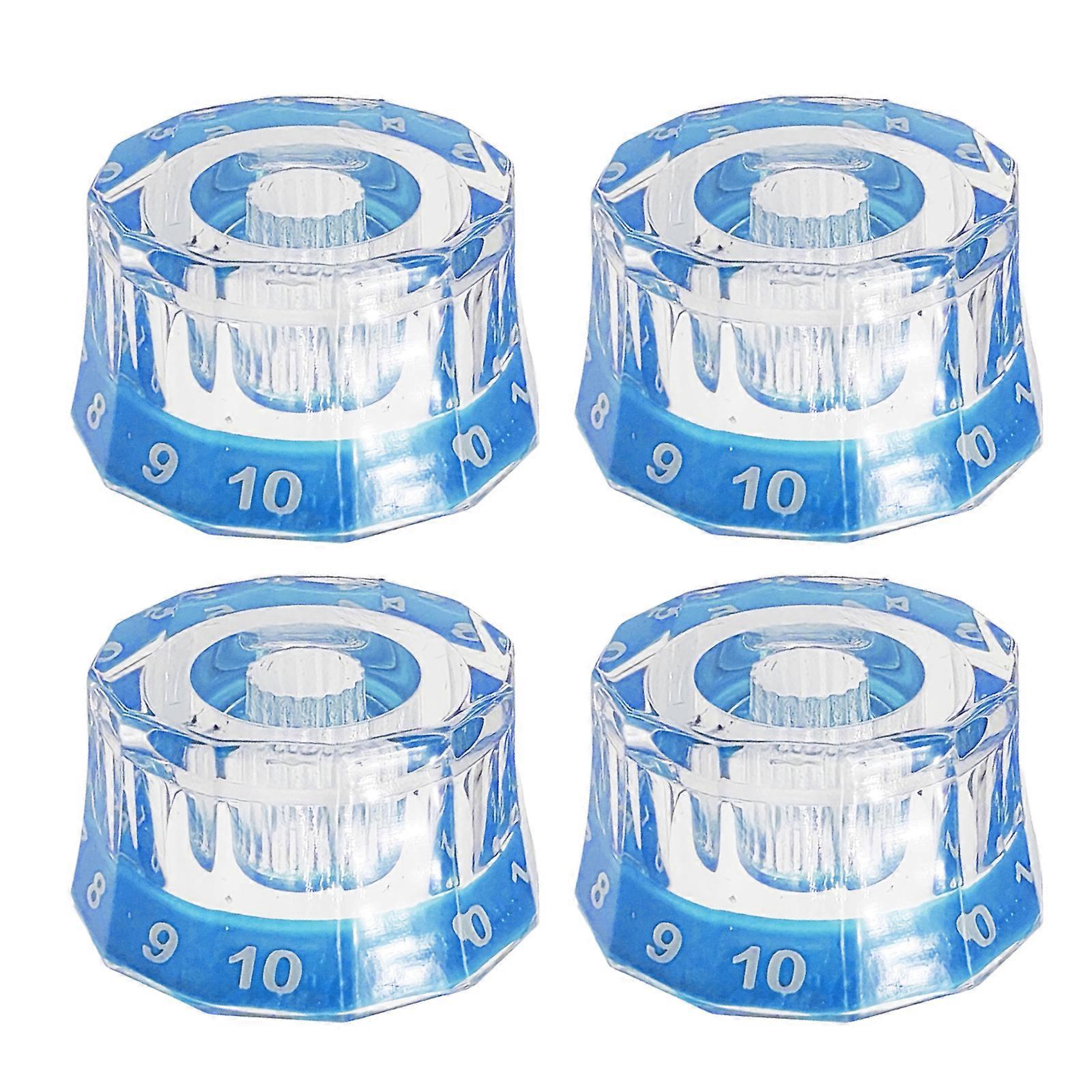 Guitar Potentiometer Knobs Guitar Turner Knobs Replacement Guitar Turning Knobs Top Hat Button Volumes Control Knobs  Blue