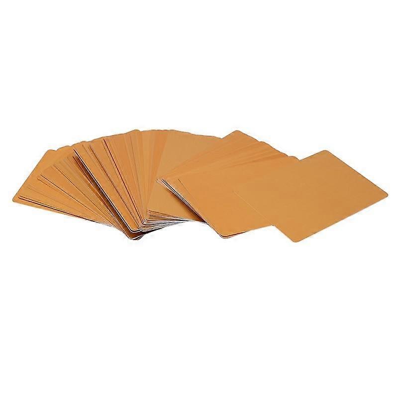 100Pcs/box Card Laser Engraved Metal Business Visiting Name Cards Blanks Sewing Accessories High Quality