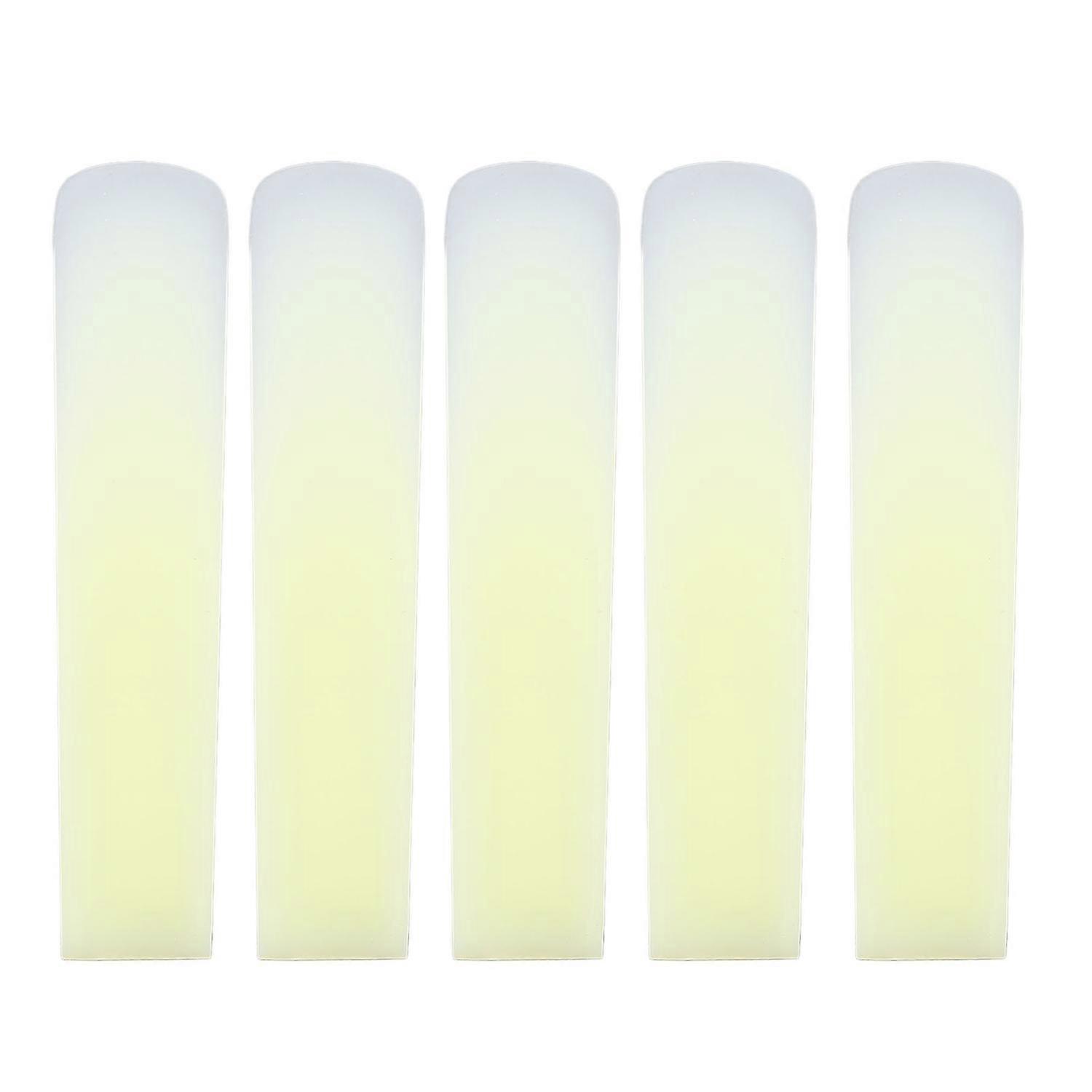 5Pcs Tenor Saxophone Reeds 2.5 Bb Resin Tenor Sax Reeds with Plastic Box for Beginners Professionals