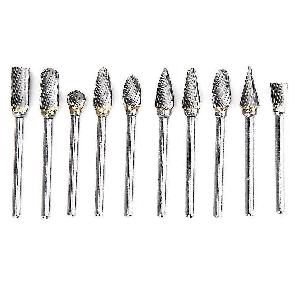 10pcs Rotation Router Bit Routing Grinding Head Engraving Milling Cutter Drilling ToolSingle grain transparent box
