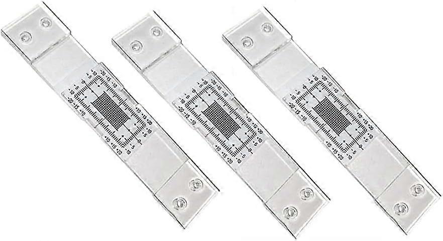 Crack Monitoring Record, 3Pcs Crack Measuring Tool, Crack Width Gauge, Clear Acrylic Angle Crack Comparison Caliper, Easy Installation