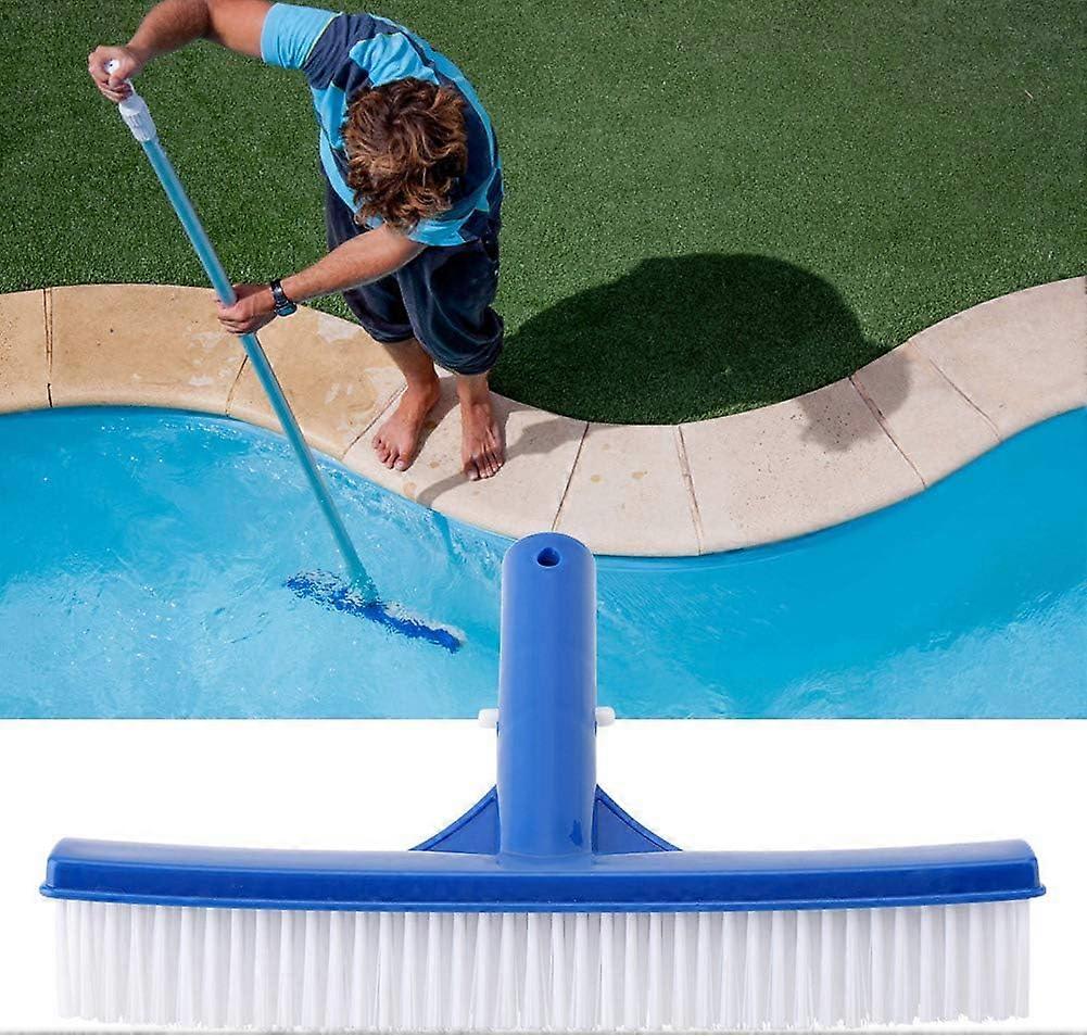 Flexible Bristles Pool Brush, High-Efficiency For Quick Cleaning, Durable All-Weather Materials, Wide Curved Body For Multipurpose Use, Quick
