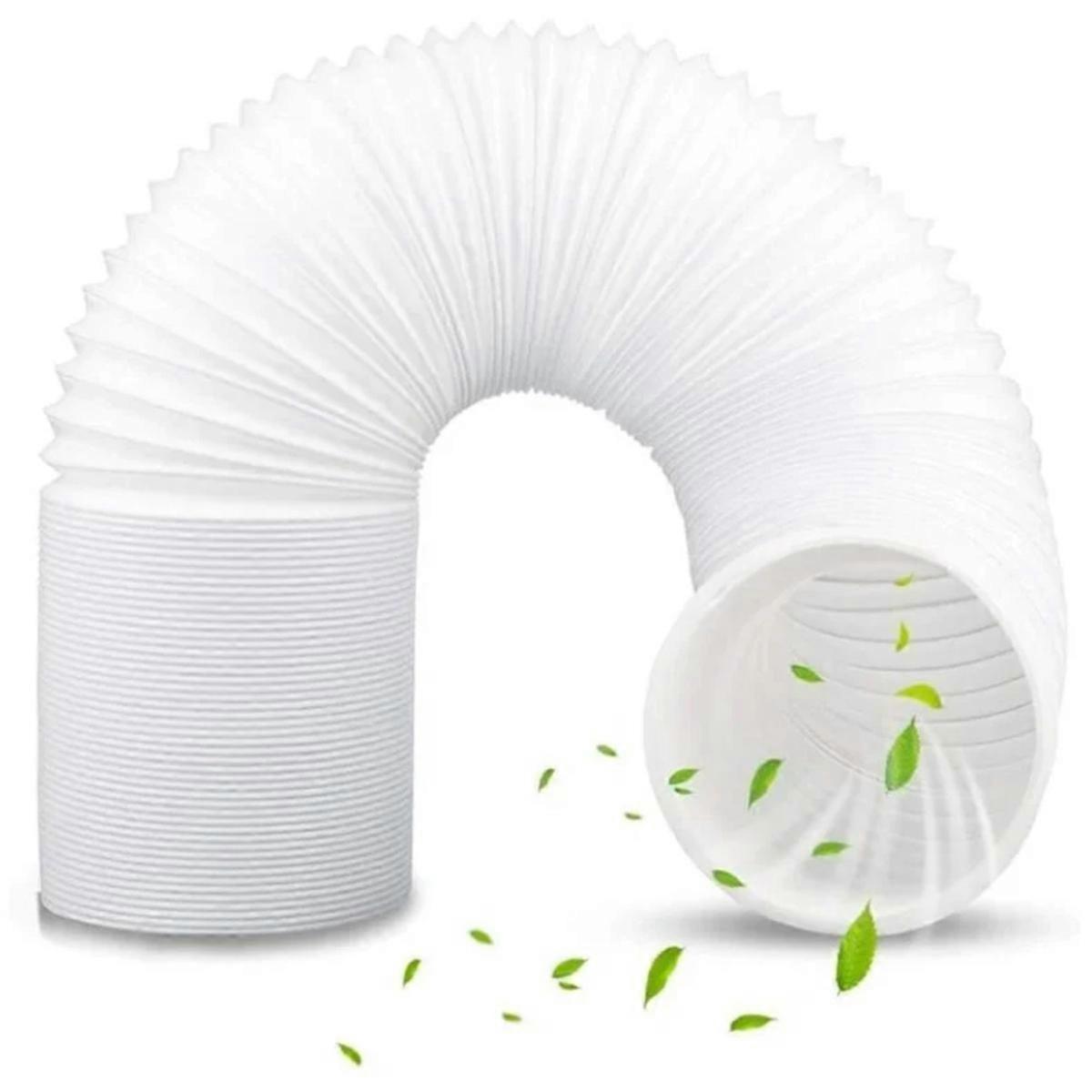 Vent Hose for Portable Air Conditioner, Counter Clockwise Thread Tubing, Length Adjustable to 1.5m, Flexible Polypropylene Exhaust Hose for Universal