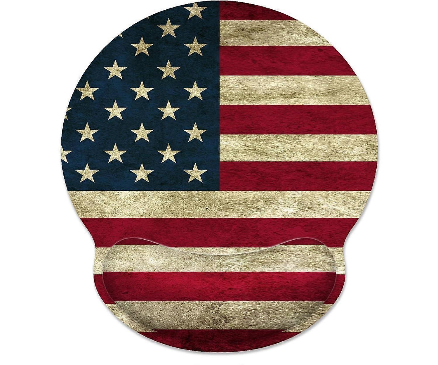 Ergonomic Mouse Pad with Wrist Support,American Flag Mouse Pad with Wrist Rest,Relieve Wrist Pain Mousepad Non-Slip Rubber Base,Mouse Pads for Desk,Co