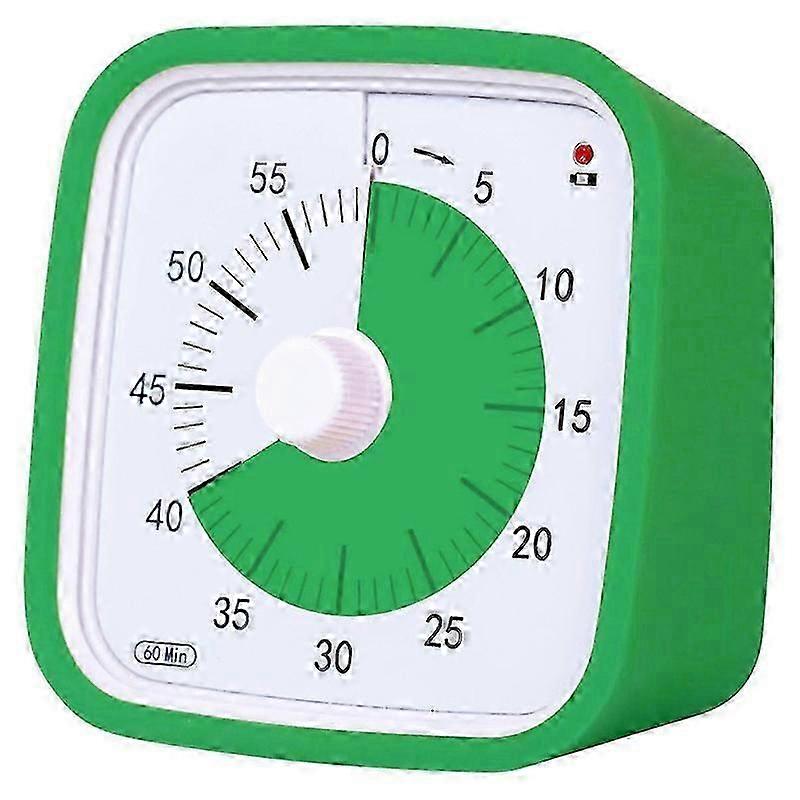 Green Children Student Study Manual Visual Timer Alarm Clock Kitchen Timer With Protective Cover