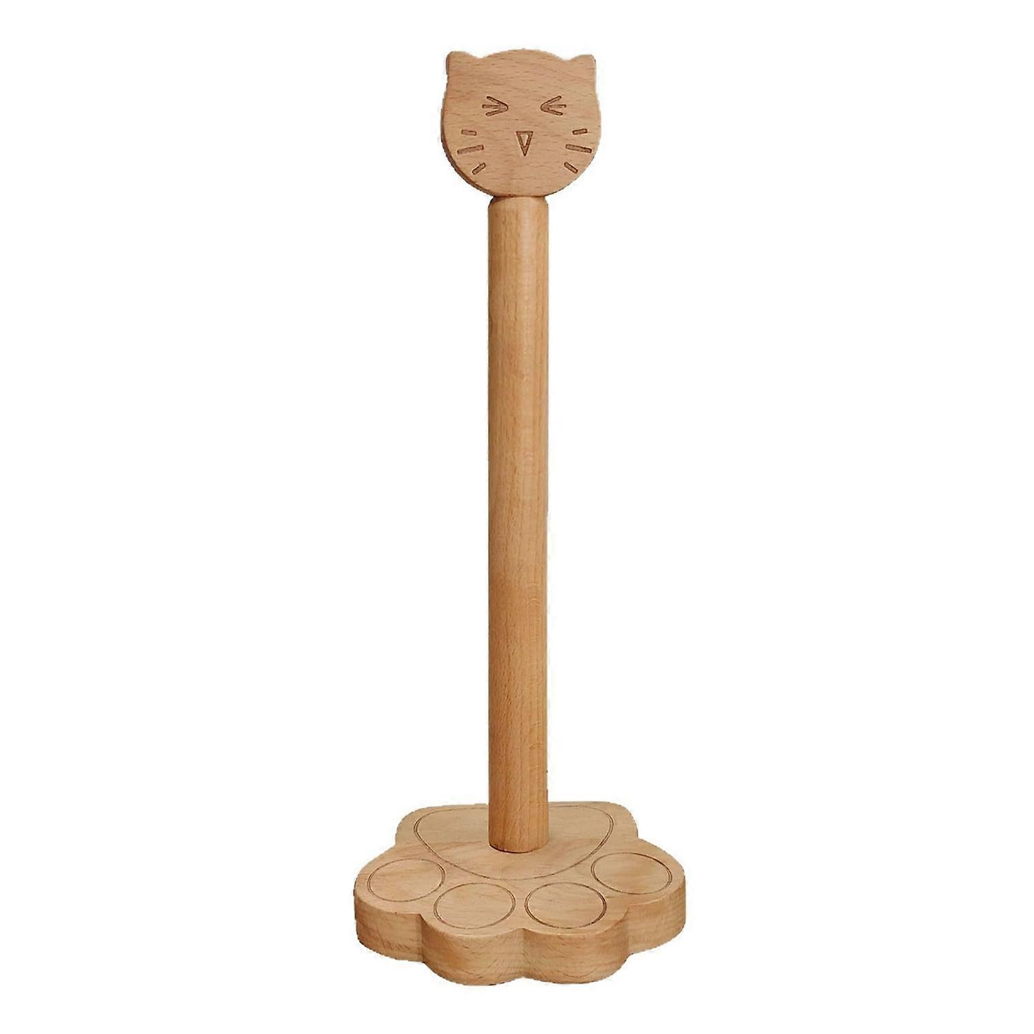 Tissue Holder Toilet Roll Paper Storage Rack with Stable Base Cat Theme Design Roll Paper Organizer