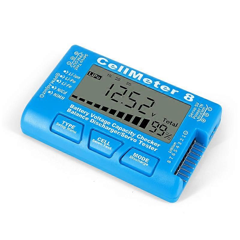 RC Cellmeter 8 Digital Battery Capacity Checker Controller Blue
