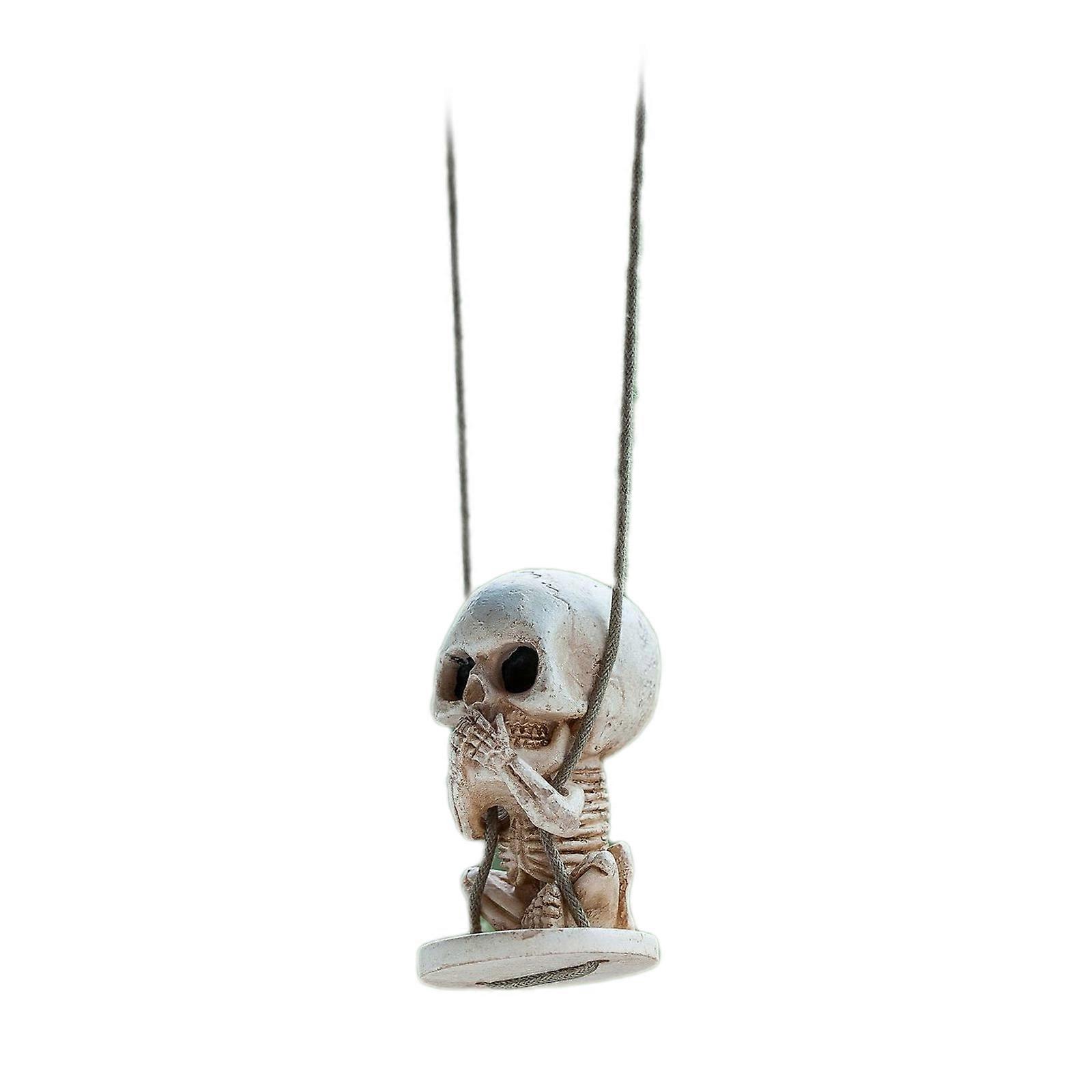 Christmas Swing Skeleton Figurines MiniaturesCar Center Console Dashboard Decor Ornament Driving Decor Inner Accessories
