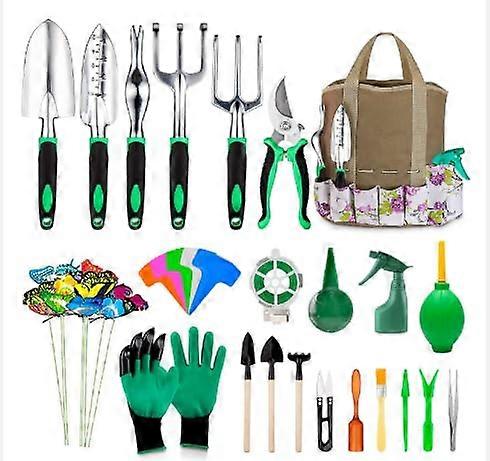 Garden Tool Set, Aluminum Gardening Tools, Ergonomic Non-Slip Hand Tools for Women Men