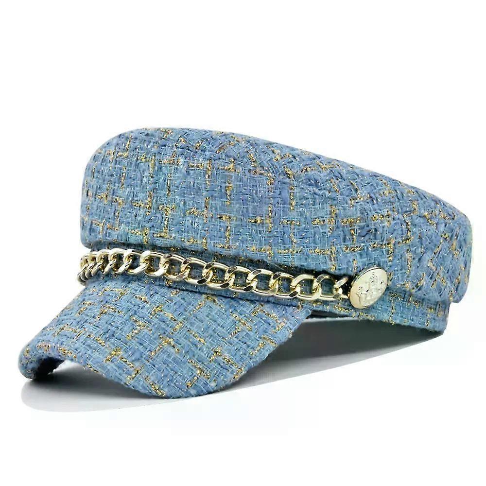 Spring and Autumn Beret Children's Xiaoxiang Wind Hat Korean Edition Trendy Style Octagonal Hat Chain Retro Hat