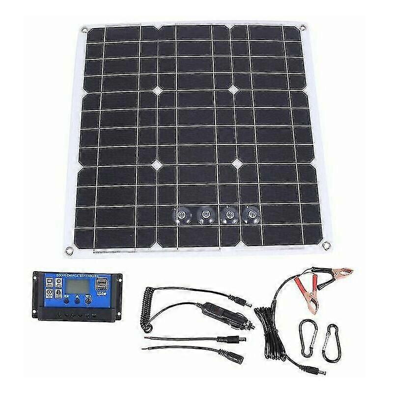 200 Watt 200W Solar Panel Kit with 12V LCD Solar Controller Boat RV Off Grid
