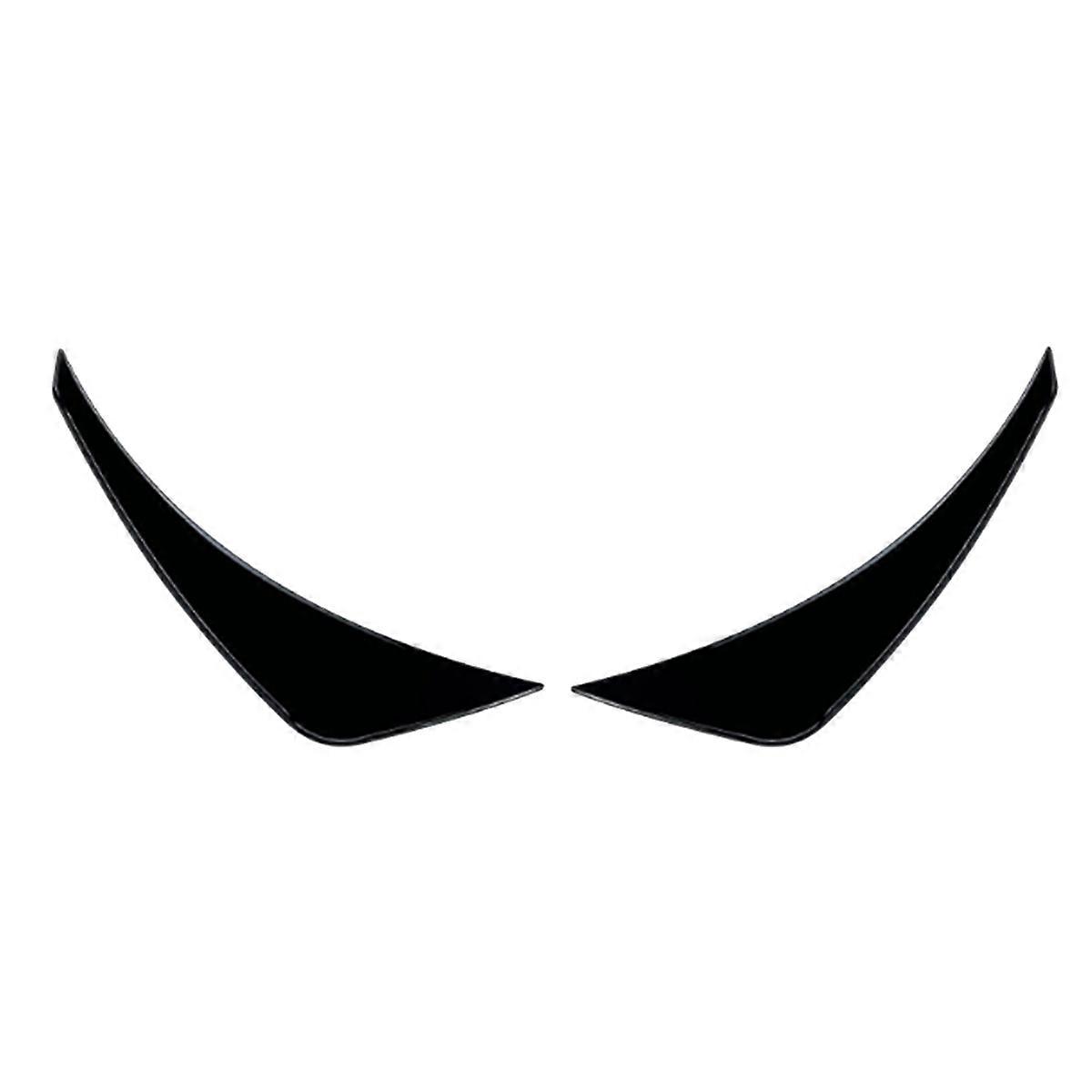 Car Front Bumper Side Splitter Spoiler Fog Lamp Side Spoiler Trim for Miata MX-5 ND 2016+ Bright Bl