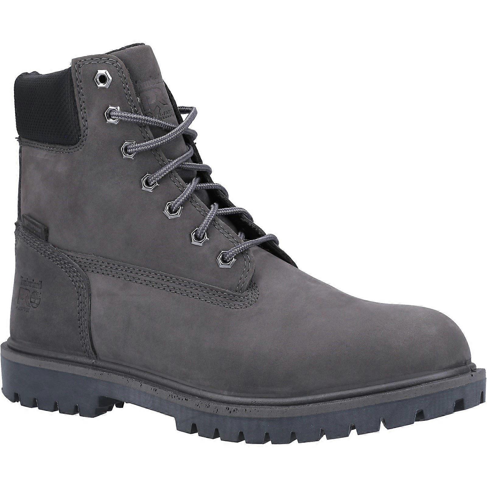 Timberland Pro Iconic رمادي رجالي بريميوم أحذية أمان جلدية كاملة الحبوب