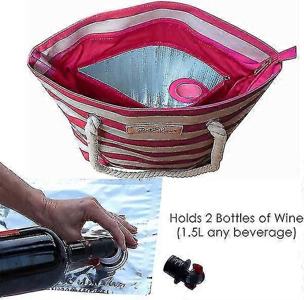 Sac à main fourre-tout en toile avec distributeur dissimulé et compartiment isotherme