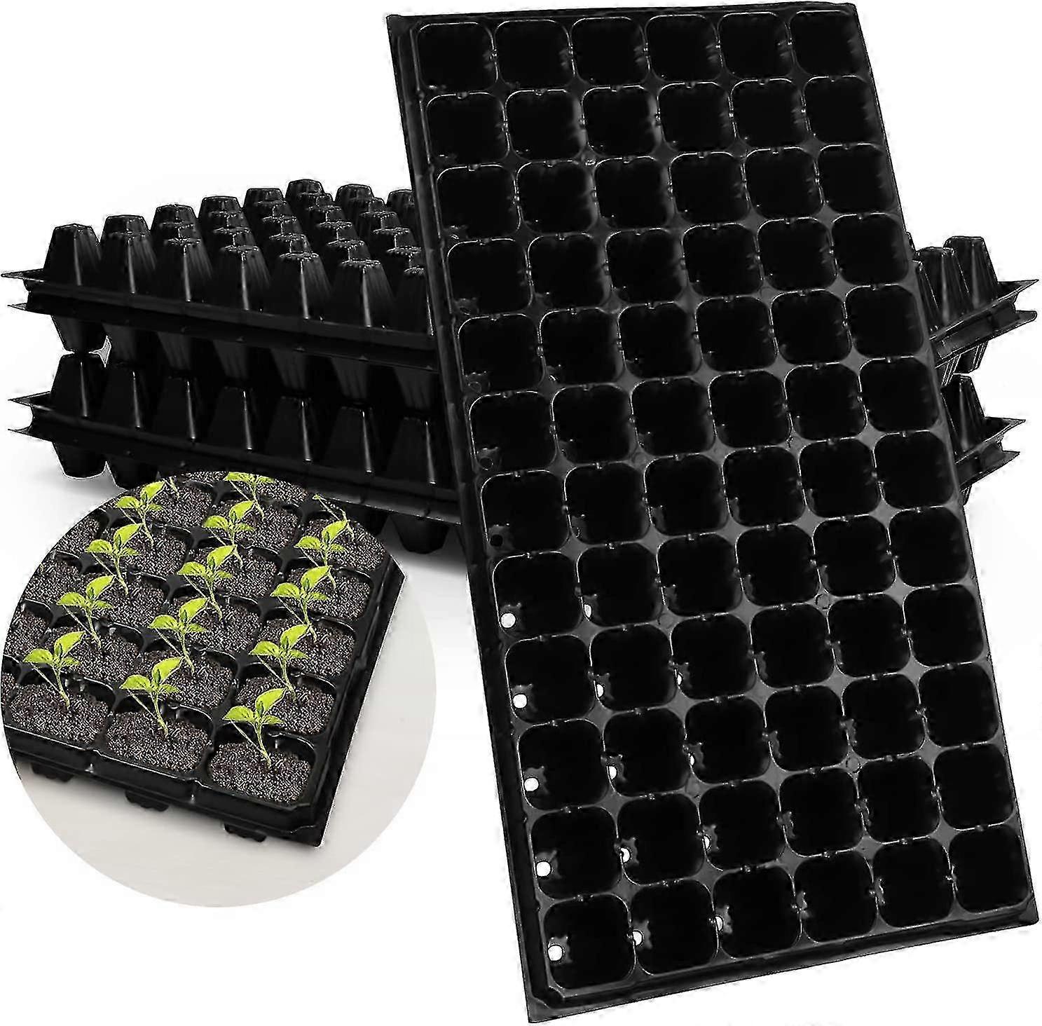 10 Pack Thick Durable 72 Cell Seed Starter Tray, 1.5inch Deep Seed Starter Kit hwy