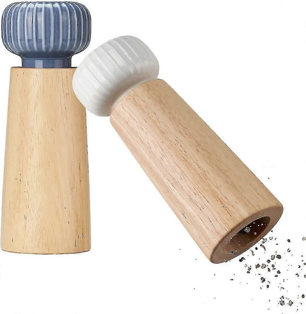 2pcs Salt And Mills, Adjable Ceramic Grinder, Easy To Grind