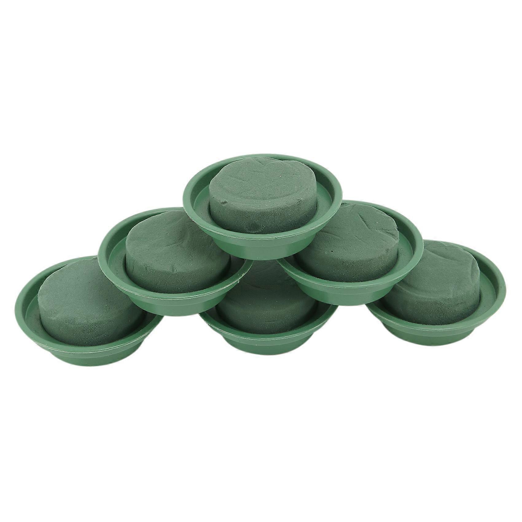 Flower Arrangement Kit - 6-Pack Floral Foam in Single Bowl Green