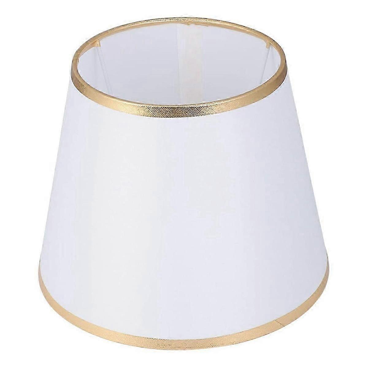 Drum Lamp Shade Dustproof Barrel Shape Cloth Lampshade Table Floor Replacement for Home Office Whit