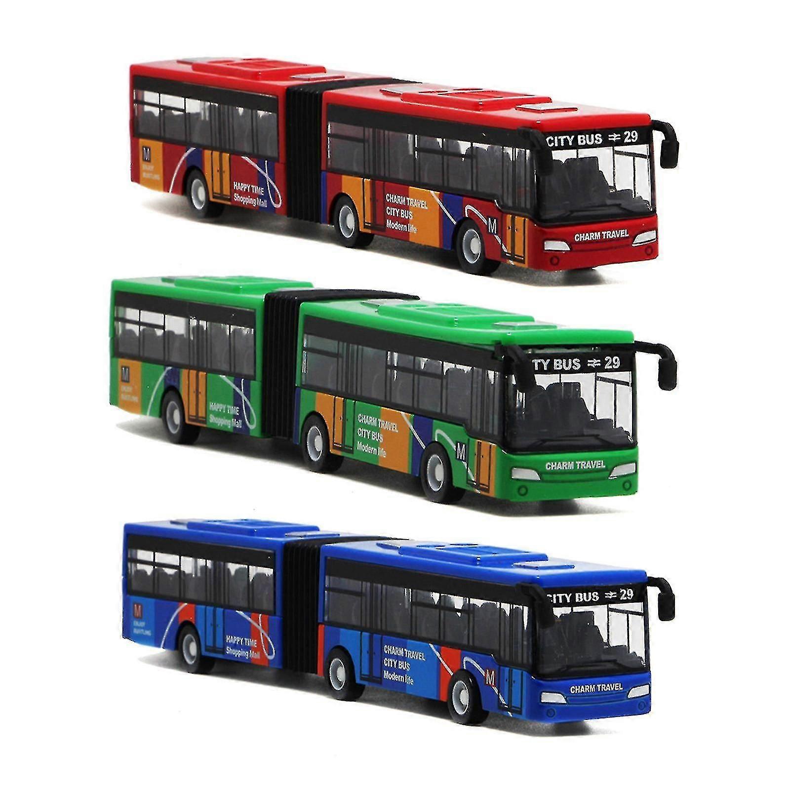 Realistic Kids Bus Play Toy Educational Bus Model Creative Childrens Gift