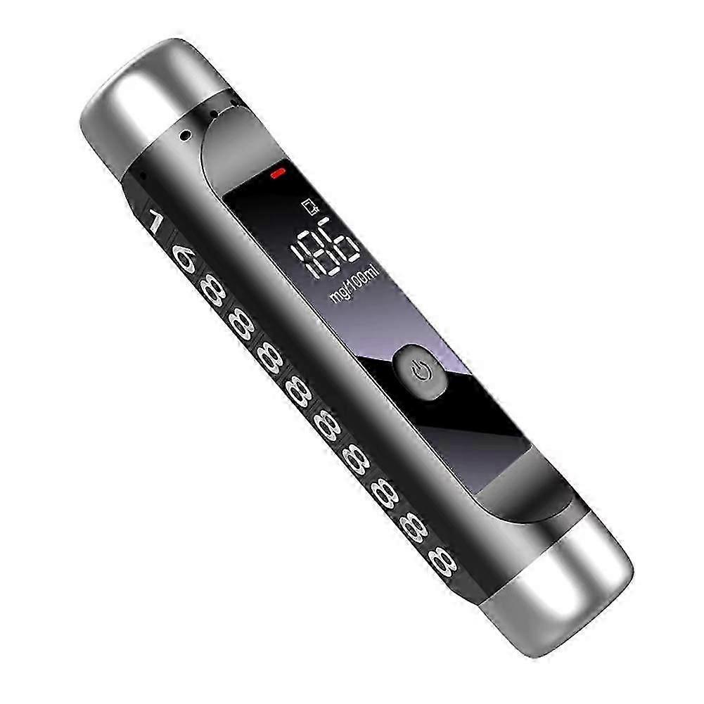 Alcohol Tester + Temporary Parking Number Plate + Window Breaker Blowing Electronic Digital Breathalyzer Portable Alcohol Detector DUI LED Display