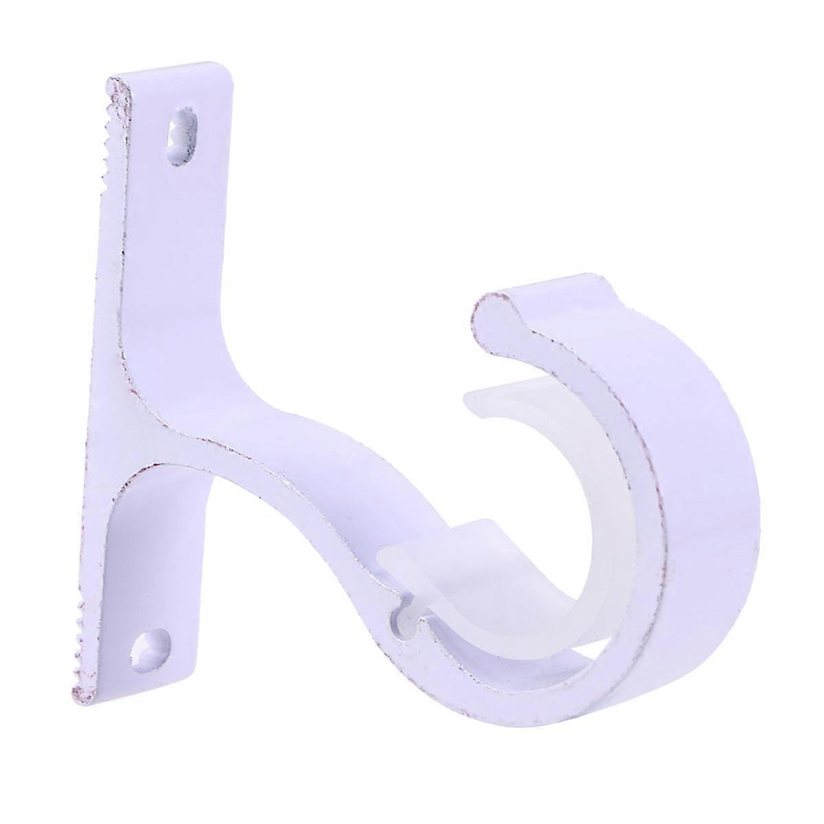 Aluminium Alloy Curtain Rod Mounting Bracket in White for Hanging Use 2PCS