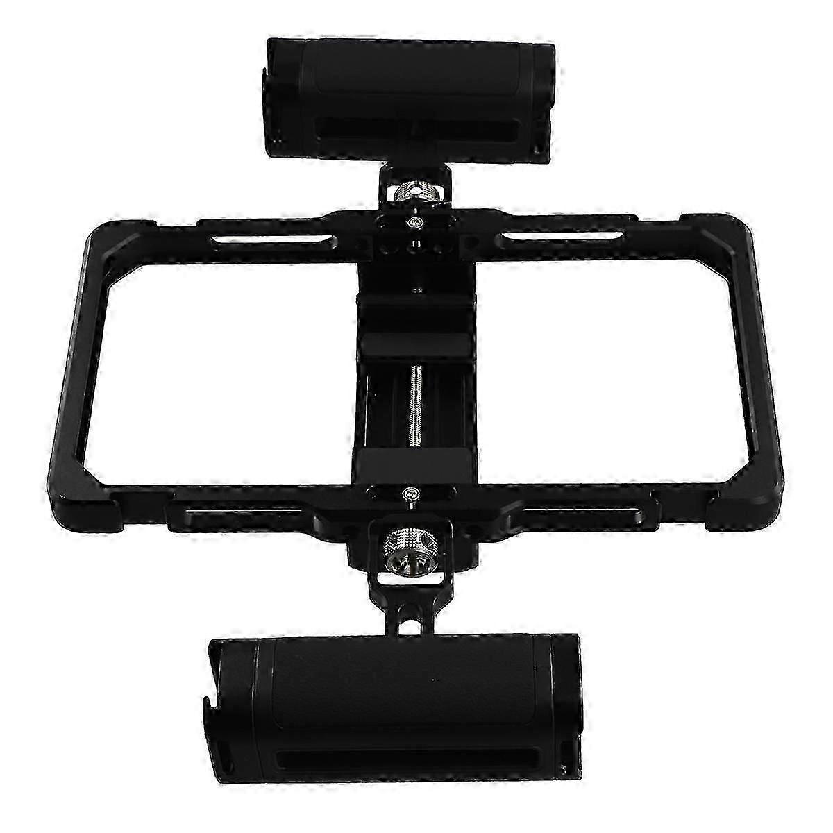 Double Hands Hold Holder Cell Phone Rabbit Cage Set for Vlog Camera Horizontal Vertical Bracket,A