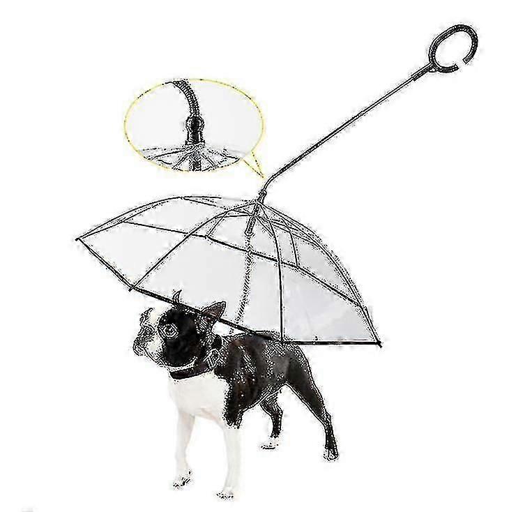 Pet Umbrella For Walking Dogs, With Adjustable Small Dog Skin Transparent C-shaped Umbrella