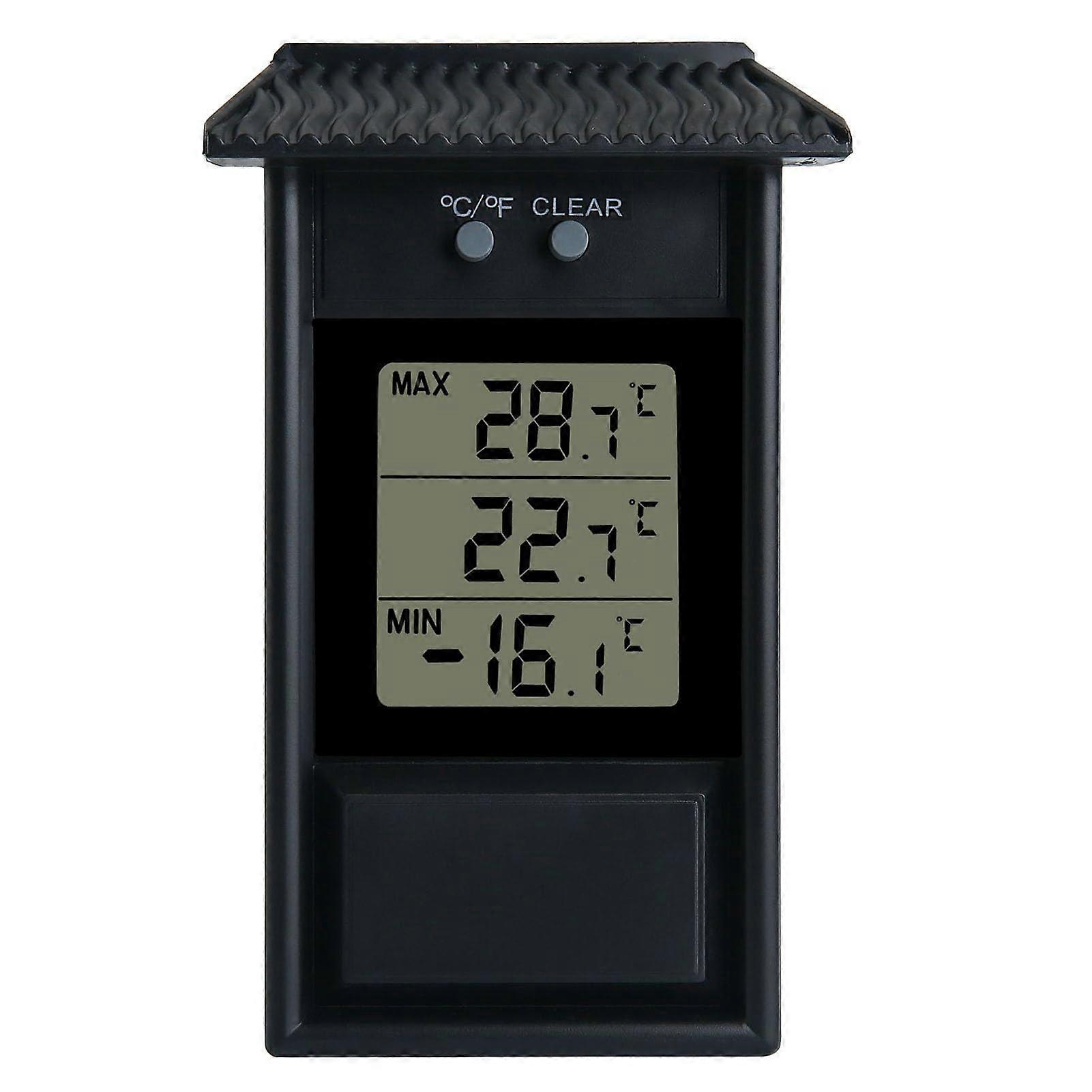 Outdoor thermometer Weatherproof Greenhouse thermometer 1 °C Resolution Digital Max Min Greenhouse, B Ref: 3594