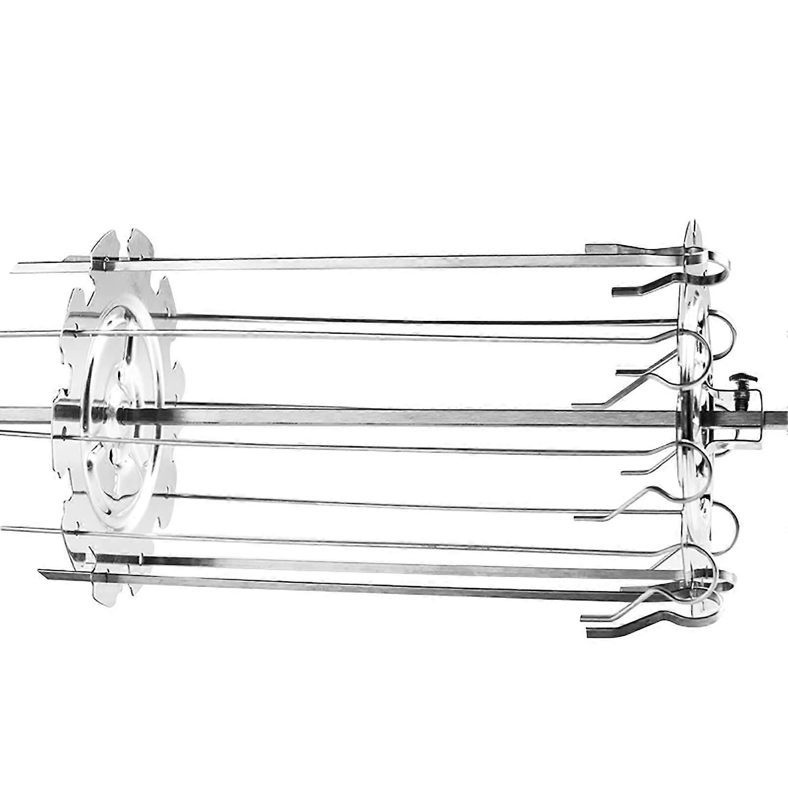 Rotating Kebab Skewers Stainless Steel Roasting Tray Rotisserie Skewer with 10 Sticks for Most Air Fryer Ovens Kebab Maker Grill 25 cm Ref: 8521