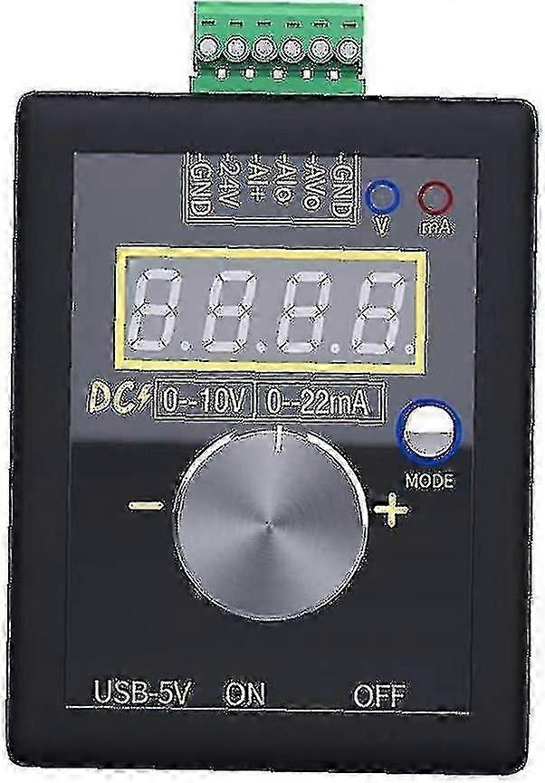 Signal Generator 0-10v/0-4-20ma Current Voltage Simulation Handheld Signal Generator Built-in Lithium Battery For Plc Panel Debugging Black Practical