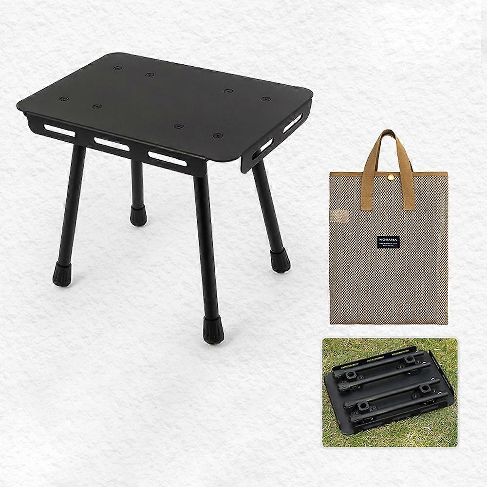 Outdoor Camping Portable Foldable Table Compact Detachable Teapoy Aluminum Alloy Fishing Stool Garden Picnic Rest Stool