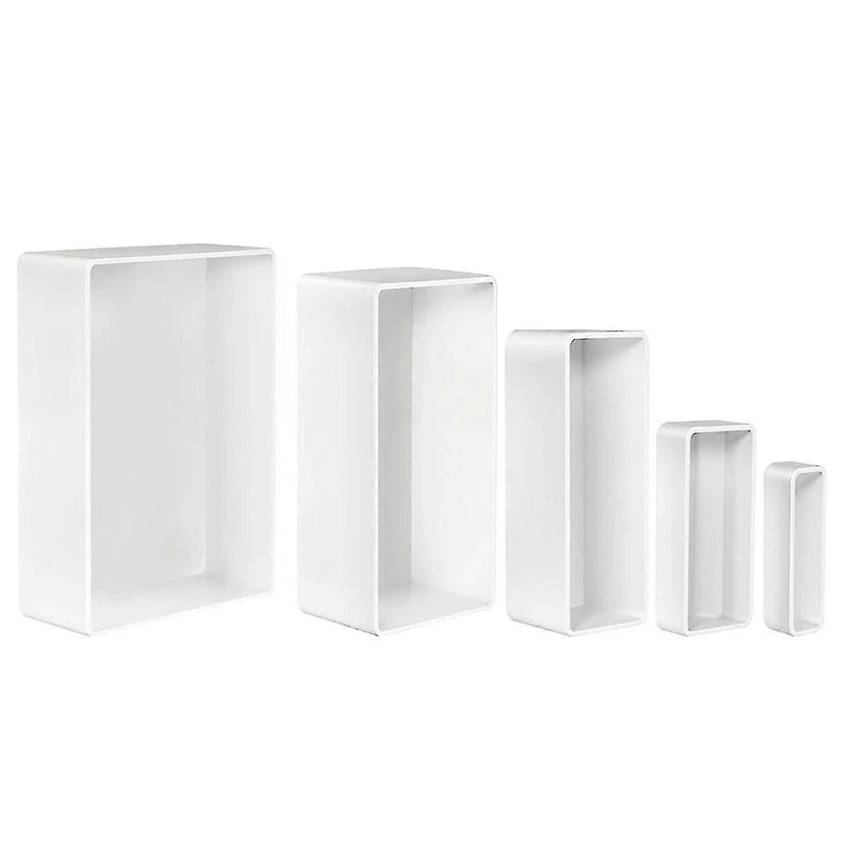 5 Pcs Silicone Resin Molds Set with Wooden Support, Large Rectangle Epoxy Casting Molds for DIY Decor JP