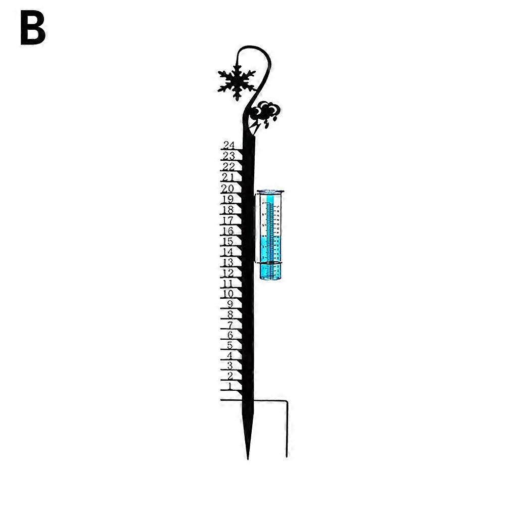 Snowflake (B)$Cross-border snow and water measuring ruler, dual-purpose home and outdoor garden decoration