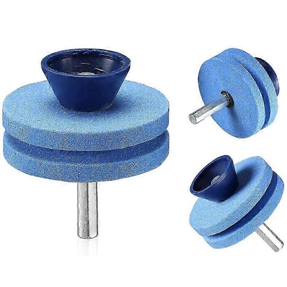 Universal Wear Resistant Lawn Mower Blade Sharpener, Double Layer Corundum Lawn Mower Blade Sharpen