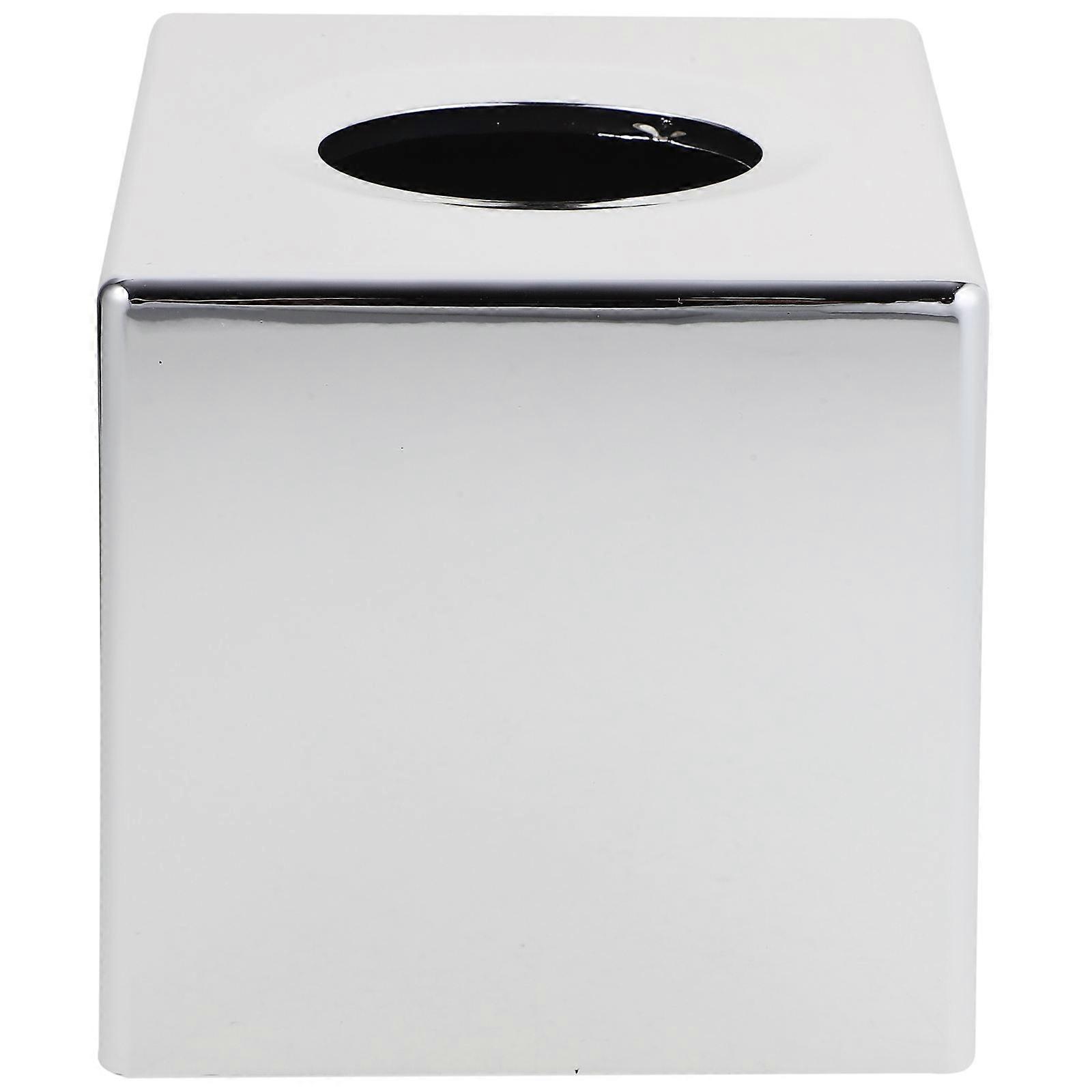 صندوق مناديل الوجه الزخرفية المطلي بالكهرباء وحامل منديل