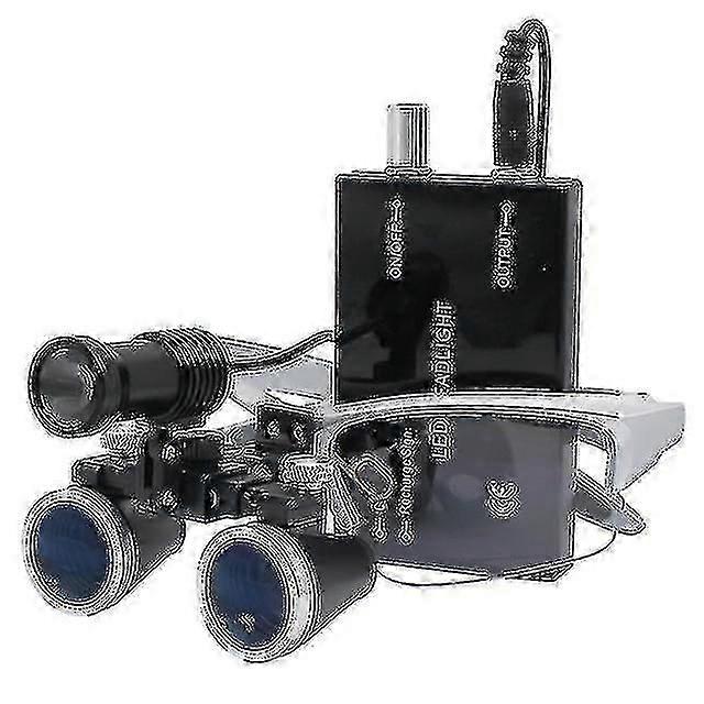 2.5x/3.5x 420 Mm Dental Loupe Magnifier Binocular Magnifier Surgery Surgical Operation Loupe With Spotlight Head Light-mxbc-eyzi