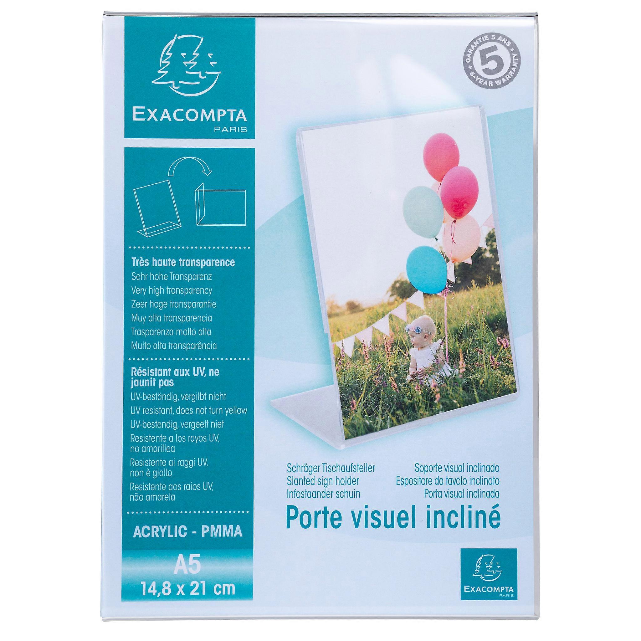 Exacompta 85058D 30x Porta visual inclinado A5 cristal