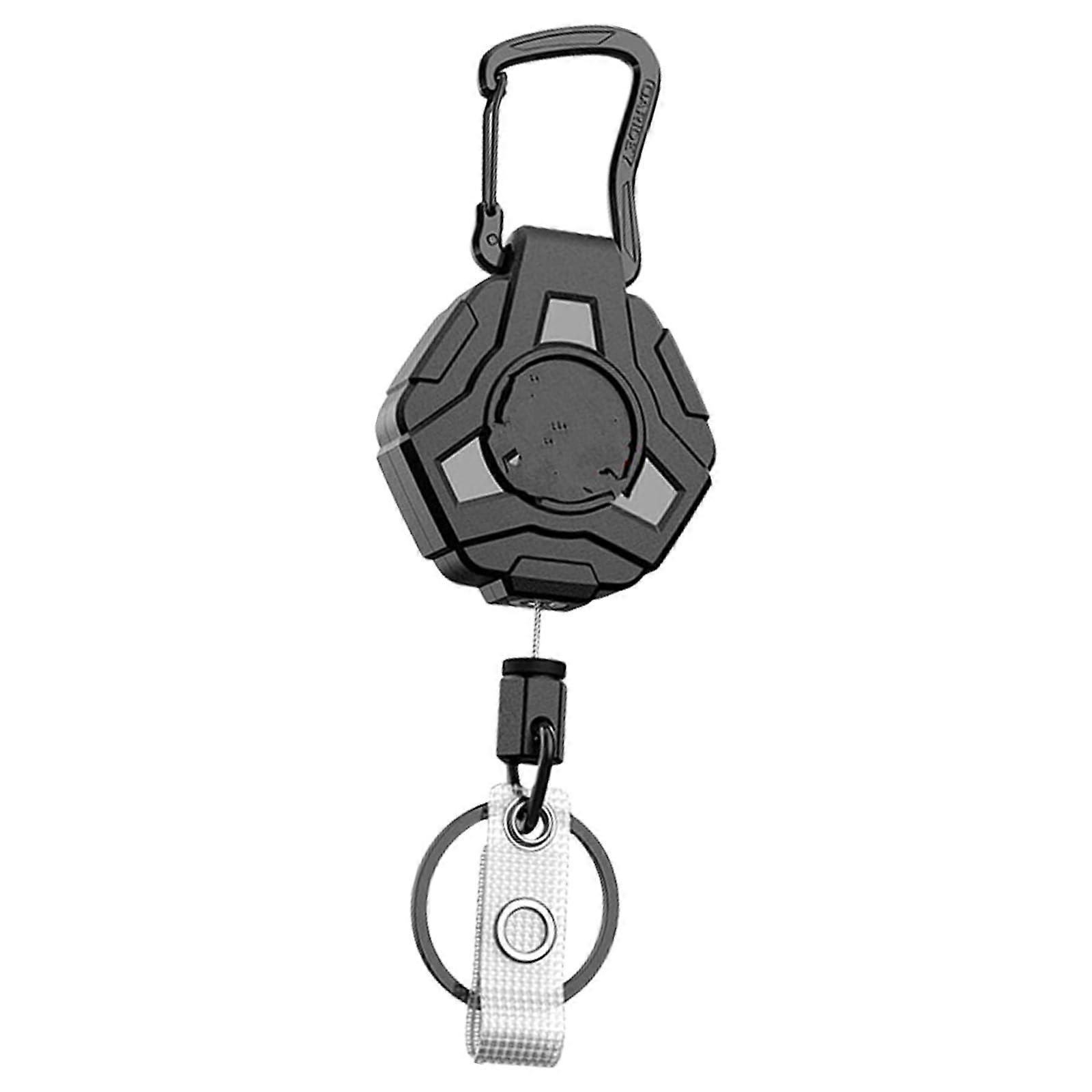 High-Performance Pull Badge Holder Steel Wire Keychain Clip Easy to Use for Racing Badges and Keys