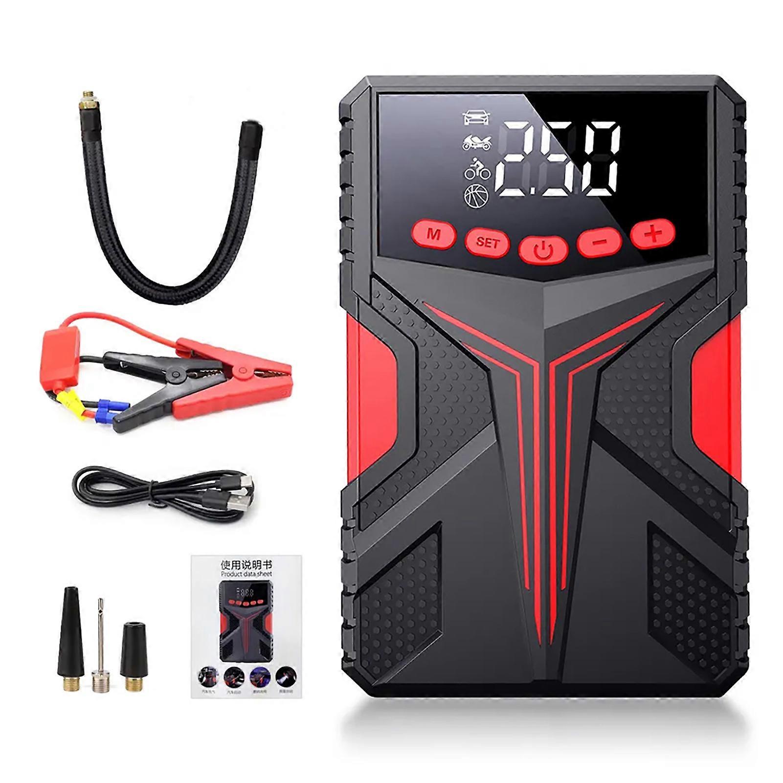 Multifunctional Jump Starter with 150PSI Air Compressor Portable Car Battery Emergency Jump Starter Battery Pack