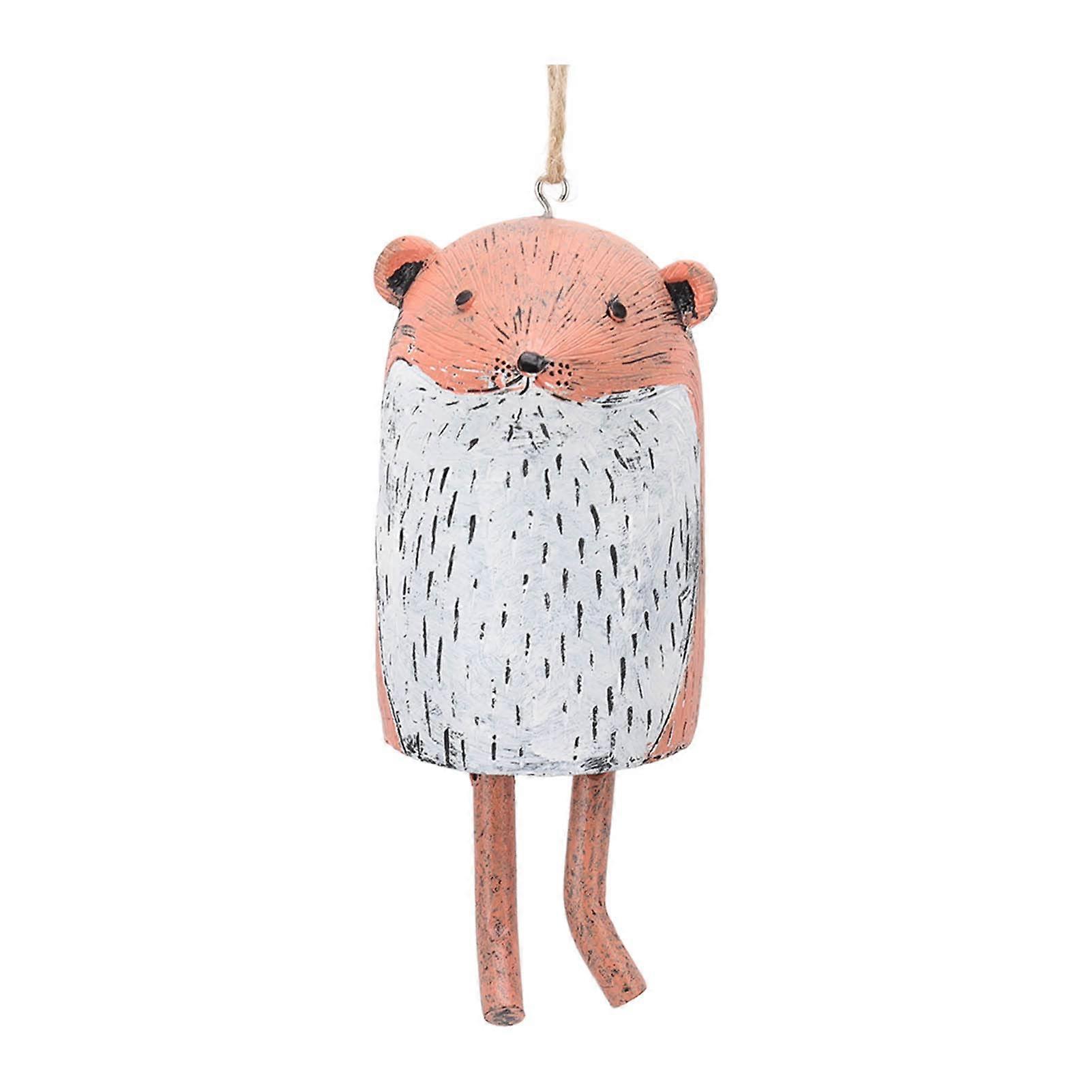 Animal Wind Chimes Rustic Natural Resin Handcrafted For Trees Multipurpose Marmot Model B