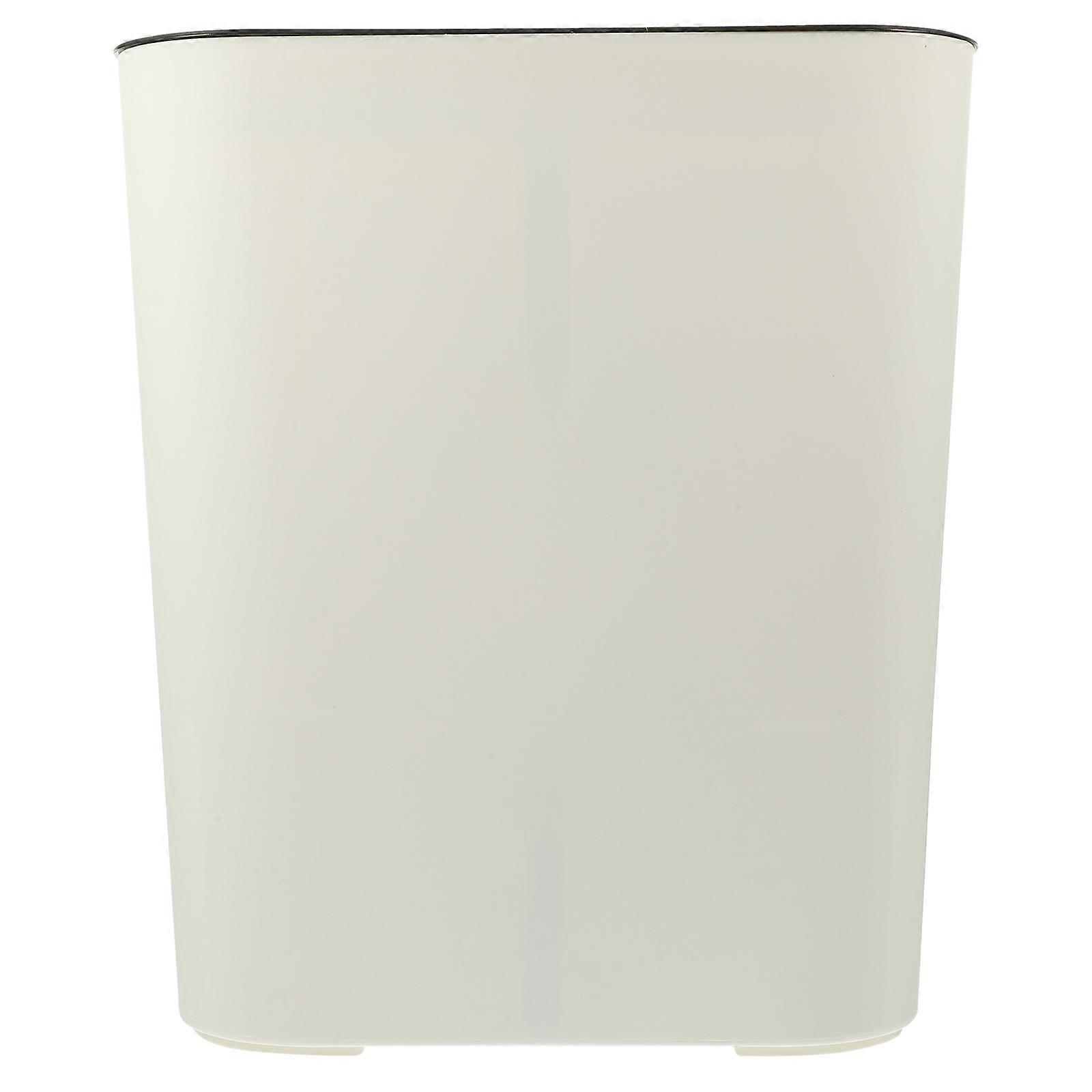 Compartment Trash Can with Lid Odor Control Waste Separator for Kitchen & Bathroom Use, Spacious Capacity, Ivory White