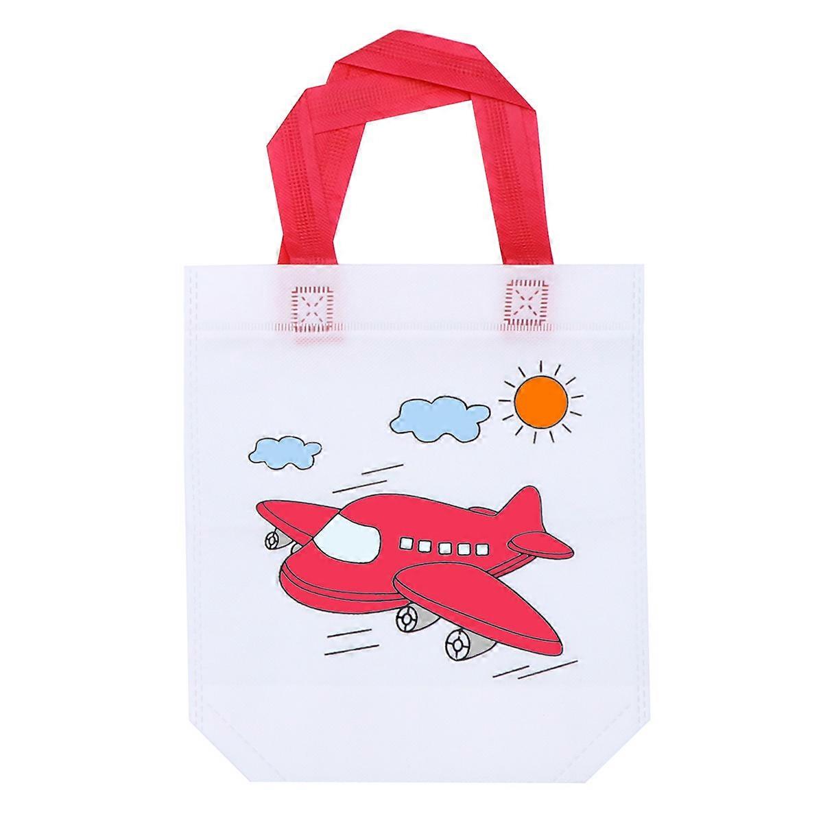 12 buc Graffiti Pungi Reutilizabile Nețesute Tote Stil Mixt Design Desen Creativ Activități de Colorat Imaginație Interacțiune cu Părinții