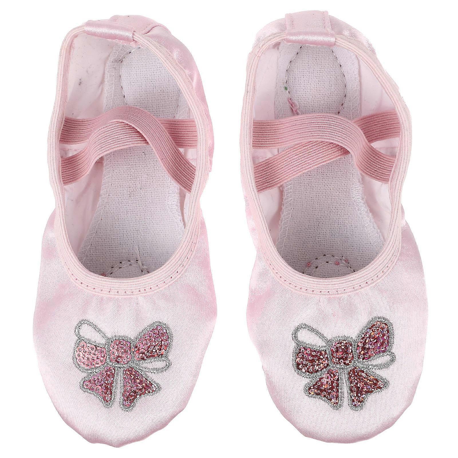 Ballet Shoes for Girls Pink Size 26 Elastic Yoga Ballet Shoes Compact Lightweight 1Pair