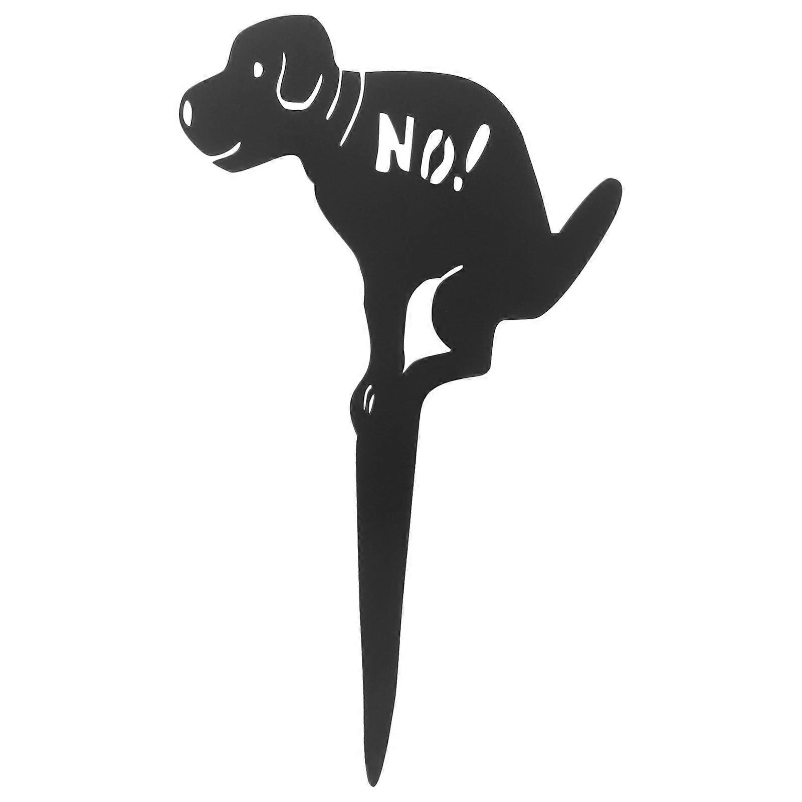 Dog Pooping Ornament Metal Sign No Pooping Notice For Courtyards Iron Material Weather Resistance 1Set